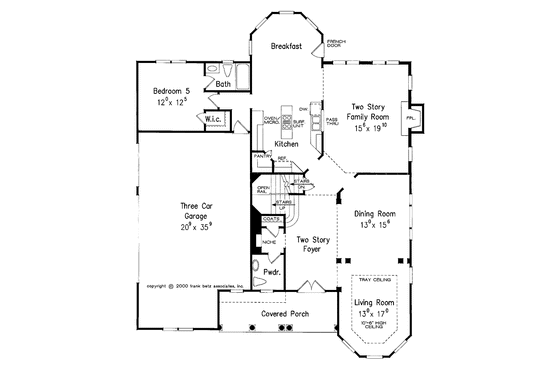 Floor Plan - Main Floor for Country House Plan #927-789 - 5 bed, 4.5 bath