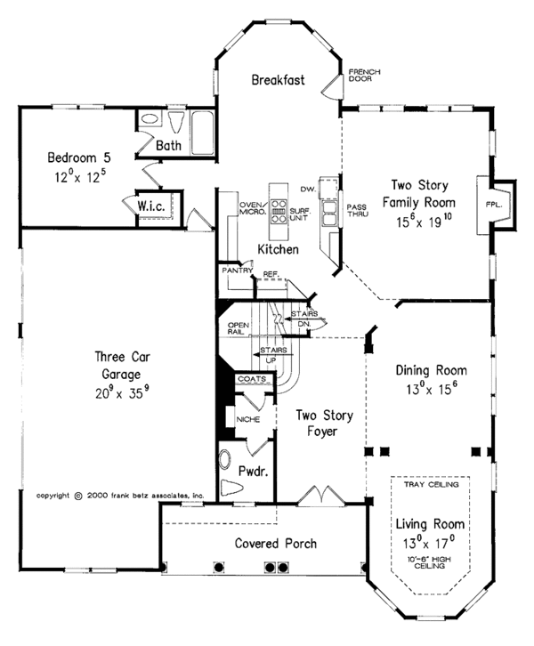 House Design - Country Floor Plan - Main Floor Plan #927-789