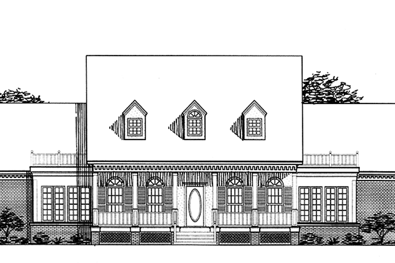 Architectural House Design - Country Exterior - Front Elevation Plan #320-1476