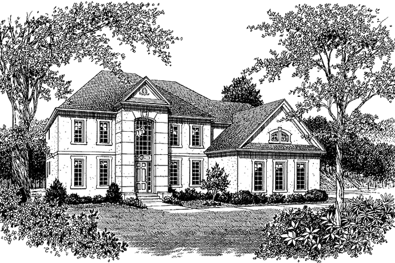 Home Plan - Exterior - Front Elevation 3 for Colonial House Plan #453-173 - 4 bed, 4 bath