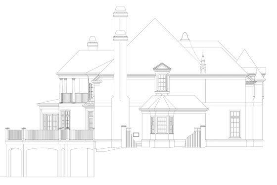 Exterior - Other Elevation 1 for European House Plan #119-419 - 4 bed, 4.5 bath