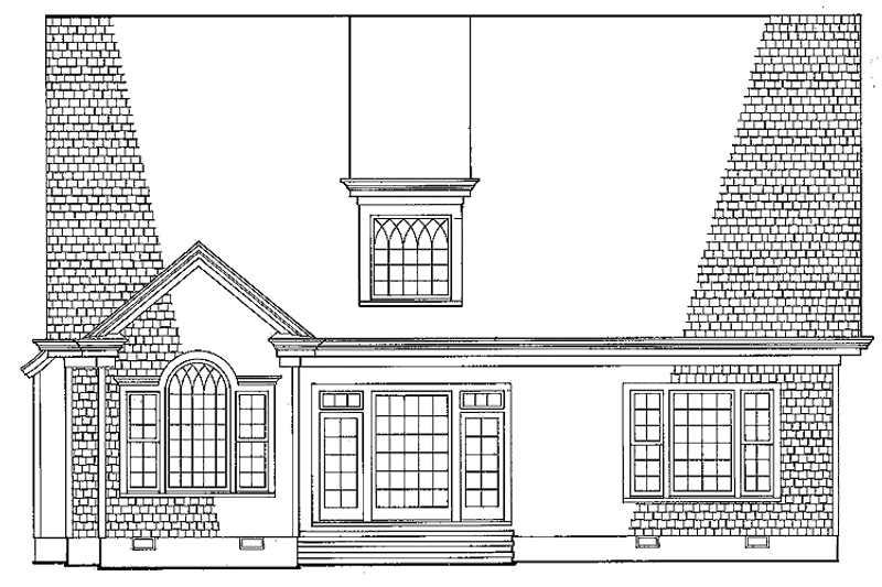 Home Plan - Exterior - Rear Elevation for Craftsman House Plan #137-332 - 4 bed, 3.5 bath