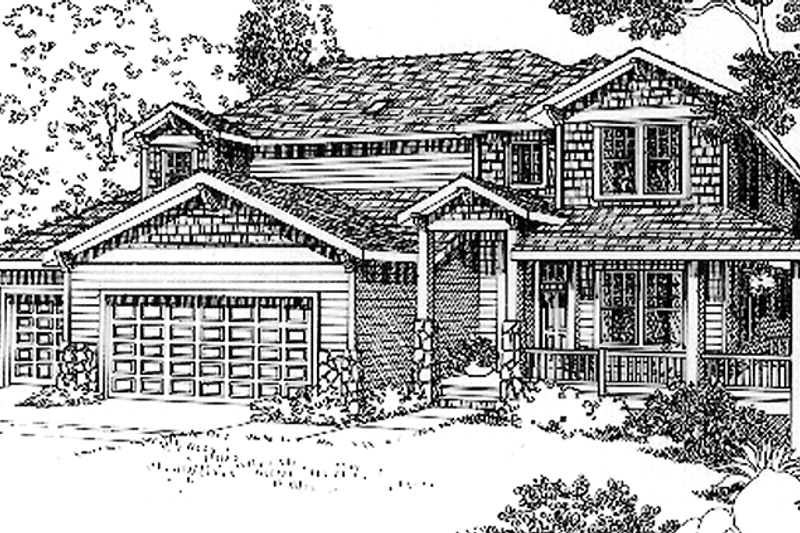 House Blueprint - Exterior - Rear Elevation for Country House Plan #997-12 - 4 bed, 2.5 bath