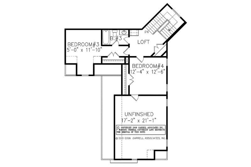 House Plan Design - Floor Plan - Upper Floor for Traditional House Plan #54-261 - 4 bed, 3.5 bath
