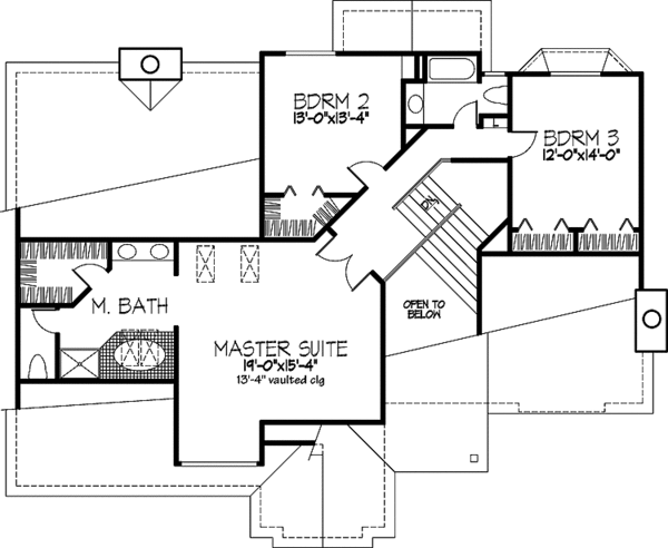 Dream House Plan - European Floor Plan - Upper Floor Plan #320-1125