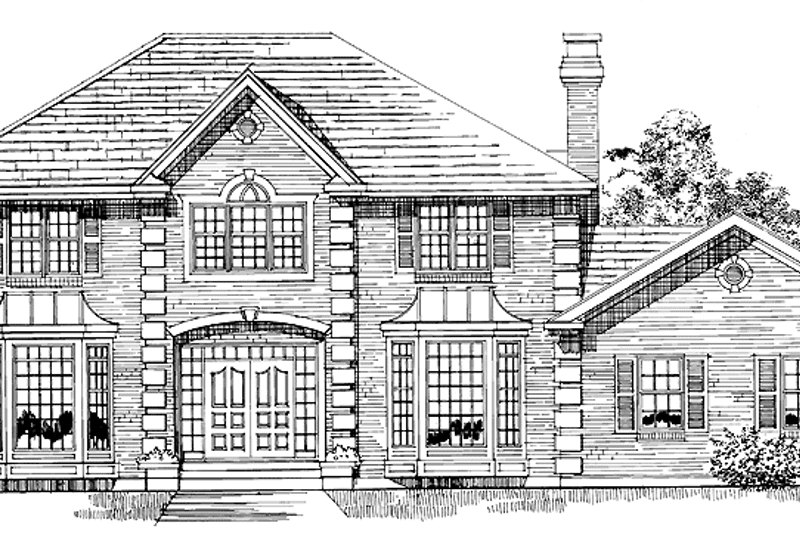 Home Plan - Exterior - Front Elevation 3 for Country House Plan #47-772 - 4 bed, 2.5 bath