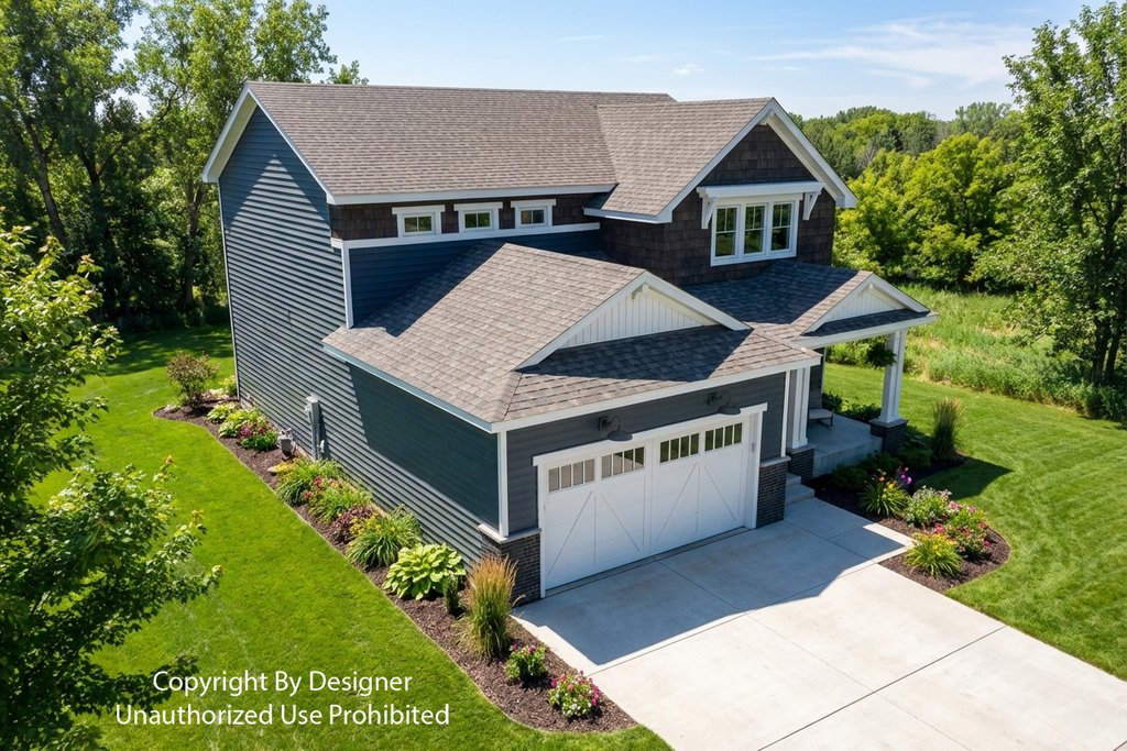 Exterior - Front Elevation 4 for Craftsman House Plan #51-1525 - 3 bed, 2.5 bath