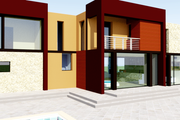 Modern Style House Plan - 4 Beds 6 Baths 5164 Sq/Ft Plan #542-1 