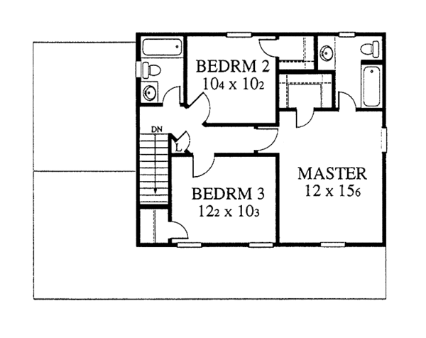 Home Plan - Country Floor Plan - Upper Floor Plan #1053-15