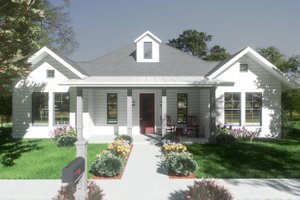 House Blueprint - Exterior - Front Elevation for Country House Plan #1126-3 - 3 bed, 3 bath
