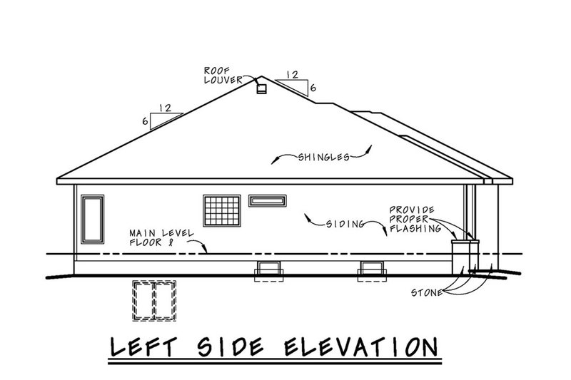 Dream House Plan - Left Side Elevation