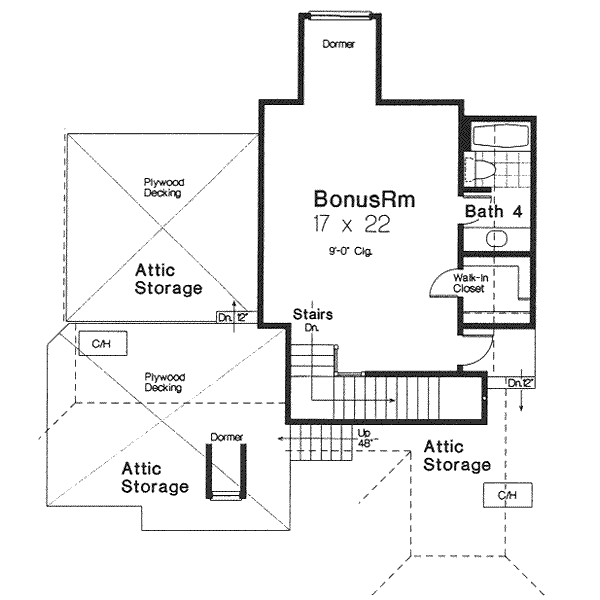 European Floor Plan - Upper Floor Plan #310-329