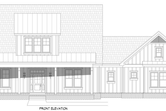 Exterior - Front Elevation 3 for Country House Plan #932-707 - 3 bed, 2 bath