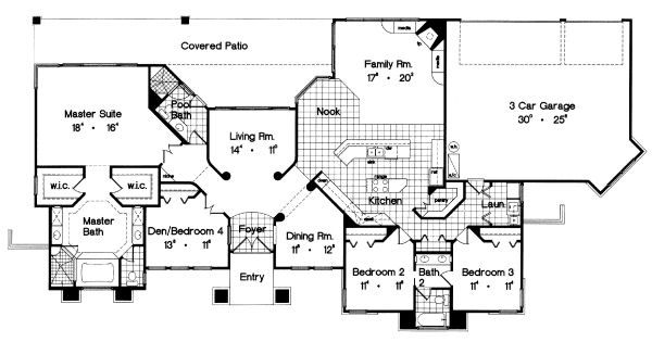 European Floor Plan - Main Floor Plan #417-292