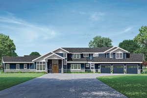 Craftsman Exterior - Front Elevation Plan #124-1277