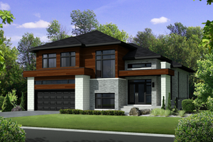 Contemporary Exterior - Front Elevation Plan #25-4280