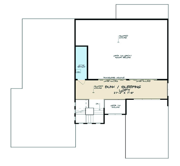 Contemporary Floor Plan - Upper Floor Plan #923-55