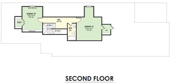 Traditional Floor Plan - Upper Floor Plan #1092-65