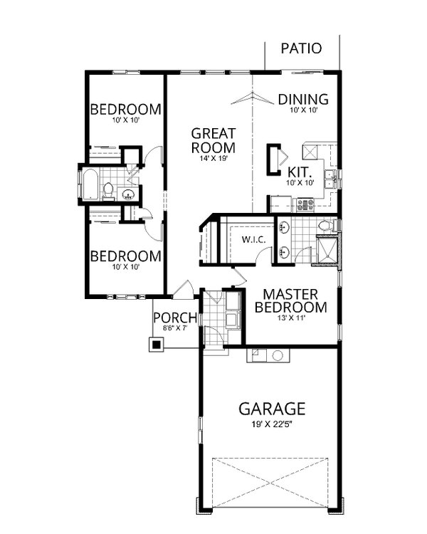 Home Plan - Craftsman Floor Plan - Main Floor Plan #112-235