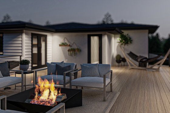 Exterior - Outdoor Living for Modern House Plan #455-611 - 4 bed, 3.5 bath