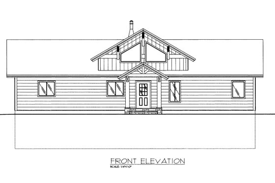 Exterior - Front Elevation 3 for Craftsman House Plan #117-1106 - 3 bed, 2.5 bath