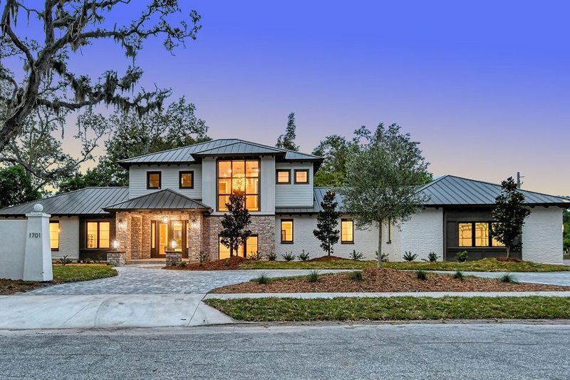 House Plan Design - Exterior - Front Elevation 5 for Modern House Plan #928-366 - 5 bed, 4.5 bath