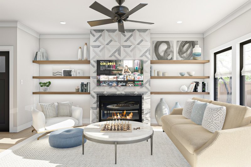 House Design - Interior - Family Room for Modern House Plan #455-278 - 3 bed, 2.5 bath