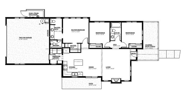 Farmhouse Floor Plan - Main Floor Plan #895-136