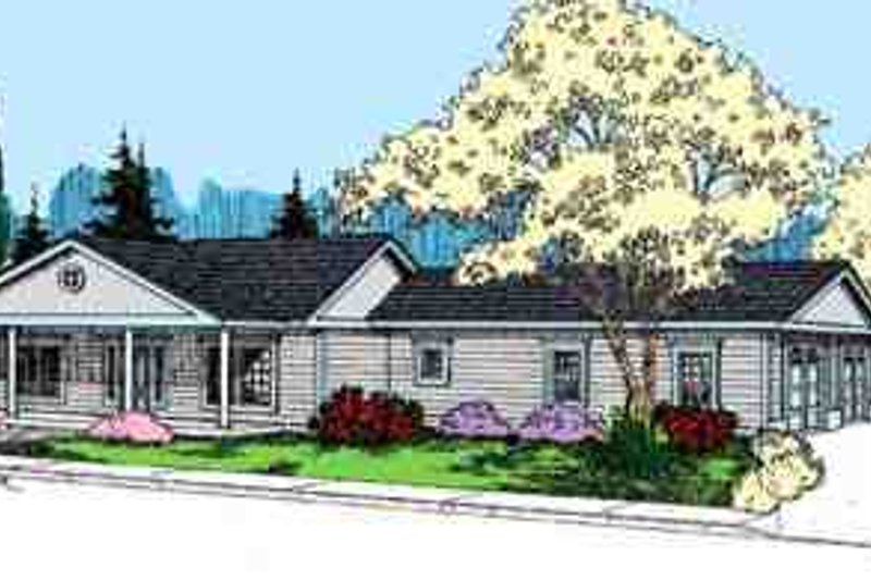 Dream House Plan - Ranch Exterior - Front Elevation Plan #60-638