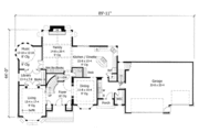 European Style House Plan - 4 Beds 2.5 Baths 3279 Sq/Ft Plan #51-159 