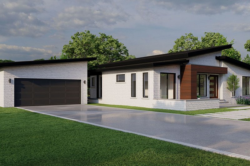House Blueprint - Exterior - Front Elevation 4 for Contemporary House Plan #923-320 - 3 bed, 2.5 bath