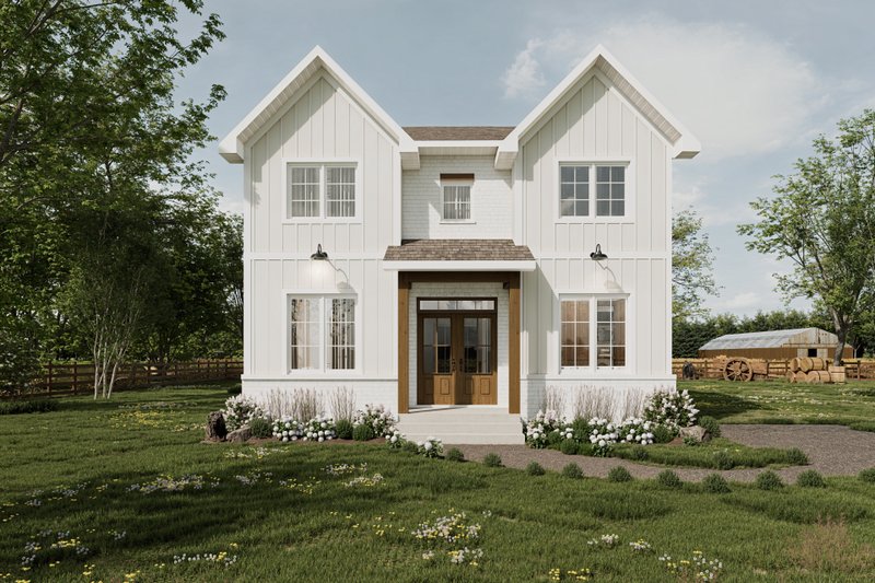 Dream House Plan - Farmhouse Exterior - Front Elevation Plan #23-341