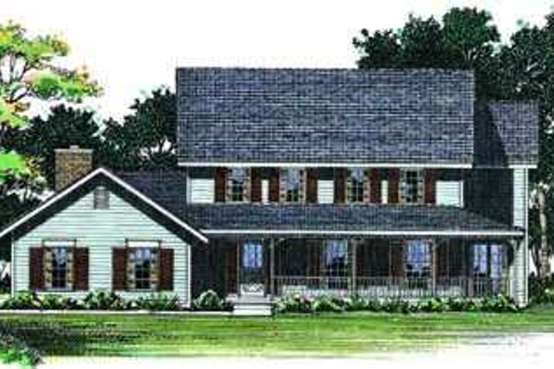 Dream House Plan - Traditional Exterior - Front Elevation Plan #72-156