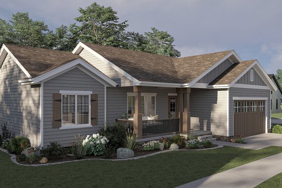 Exterior - Other Elevation for Farmhouse House Plan #455-248 - 3 bed, 2 bath