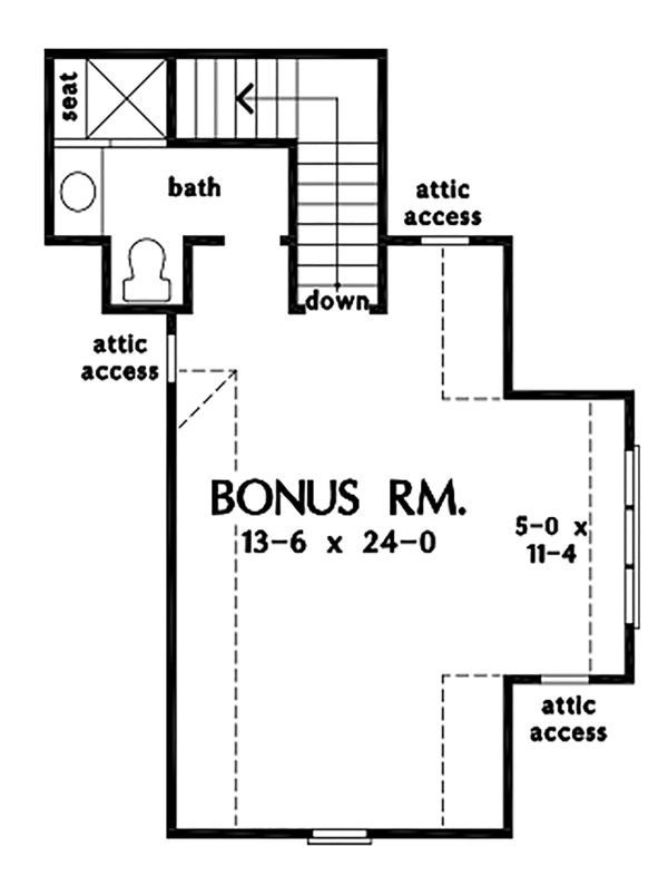 Home Plan - Ranch Floor Plan - Upper Floor Plan #929-1089