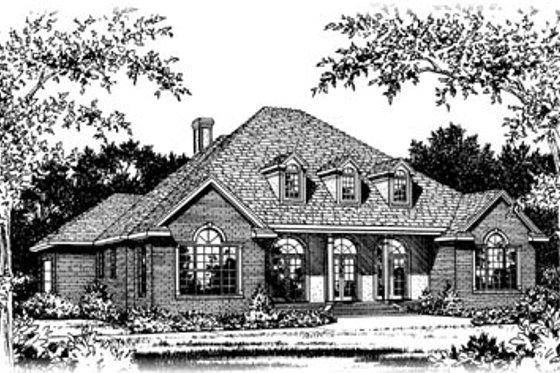 Exterior - Front Elevation for Colonial House Plan #15-221 - 5 bed, 4 bath