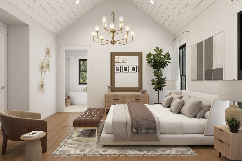 Home Plan - Interior - Master Bedroom for Farmhouse House Plan #430-362 - 3 bed, 2 bath