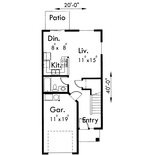 Traditional Floor Plan - Main Floor Plan #303-409