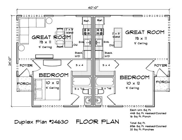 House Blueprint - Cottage Floor Plan - Main Floor Plan #513-2423