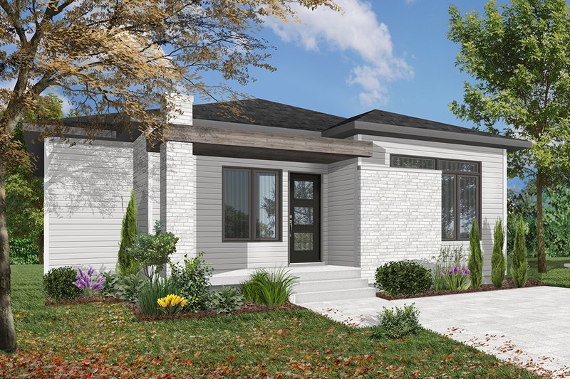 House Blueprint - Modern Exterior - Front Elevation Plan #23-2638