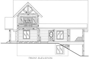 Exterior - Other Elevation for Log House Plan #117-556 - 3 bed, 3 bath