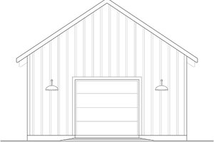 Exterior - Rear Elevation for Modern House Plan #23-2850, 0.5 bath