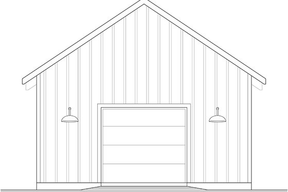 Exterior - Rear Elevation for Modern House Plan #23-2850, 0.5 bath