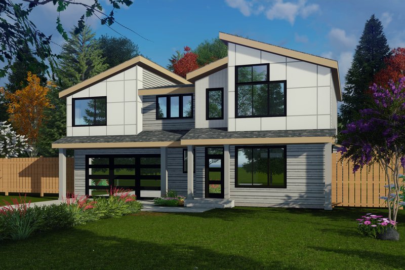 Dream House Plan - Contemporary Exterior - Front Elevation Plan #53-728