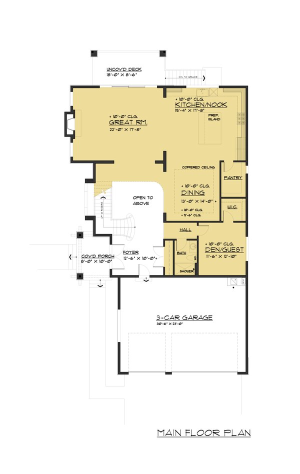 Dream House Plan - Traditional Floor Plan - Main Floor Plan #1066-58