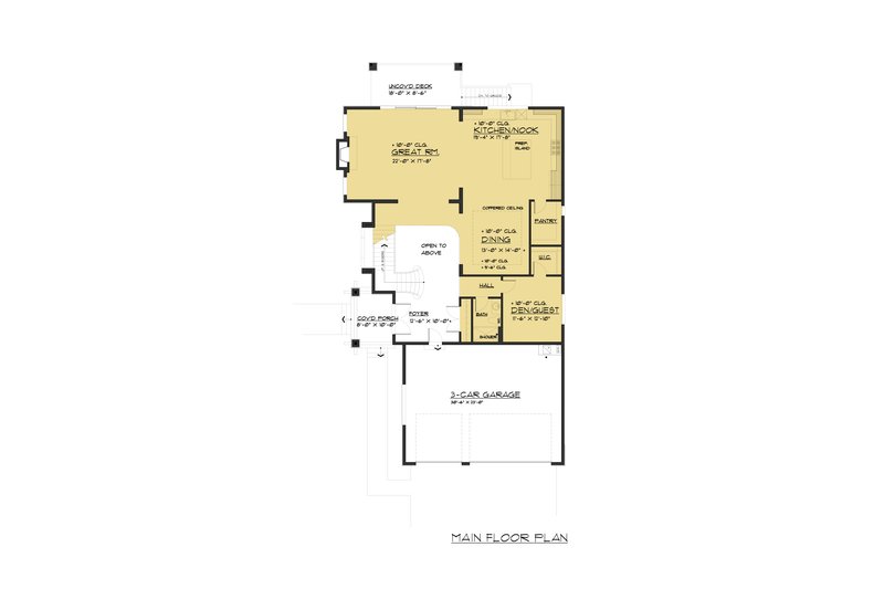 Dream House Plan - Floor Plan - Main Floor for Traditional House Plan #1066-58 - 3 bed, 3.5 bath