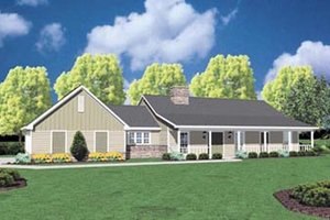 Ranch Exterior - Front Elevation Plan #36-156