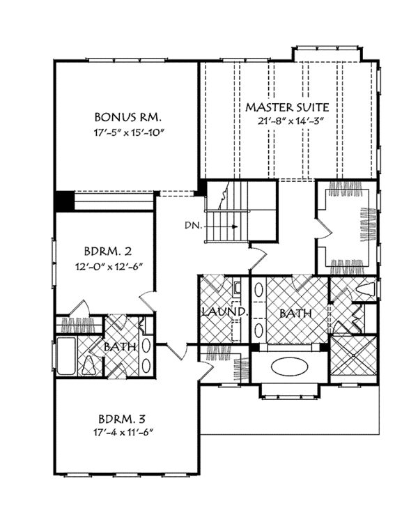 Dream House Plan - Country Floor Plan - Upper Floor Plan #927-535