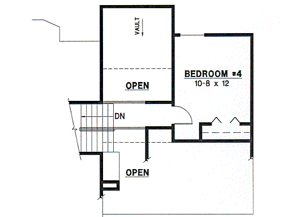 Traditional Floor Plan - Upper Floor Plan #67-650