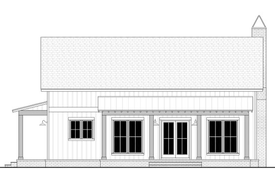 Exterior - Front Elevation 4 for Barndominium House Plan #430-376 - 2 bed, 2 bath